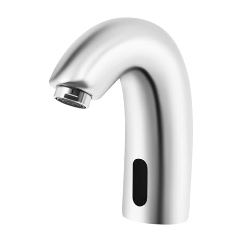Wasserhahn Mit Sensor,Infrarot Sensor Wasserhahn,Berührungsloser Waschbeckenhahn, Infrarot Induktionsbereich 1m,für Restaurants, Einkaufszentren, Hotels,Silber von XIAYUHE