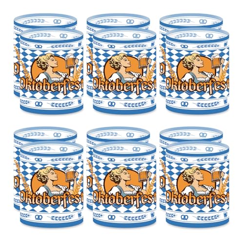 Oktoberfest Deko Set mit 12 Windlichtern – Bayrische Deko Blau Weiß, Perfekt als Tischdeko für Oktoberfest Party, Bayern Mottofest & Wiesn, Für Teelichter oder LED-Kerzen Oktoberfest Deko Set mit 12 Windlichtern – Bayrische Deko Blau Weiß, Perfekt als Tischdeko für Oktoberfest Party, Bayern Mottofest & Wiesn, Für Teelichter oder LED-Kerzen von XIAZHDZ