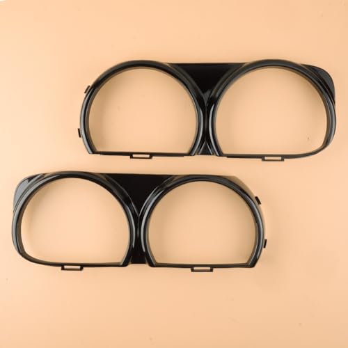 XIBANY Autoteil 1 Pair Black Front Right&Left Grille Headlight Lamp Bezel Frame Trim fit for Dodge Challenger 2015-2021 68259053AB 68259052AB Autoteil von XIBANY