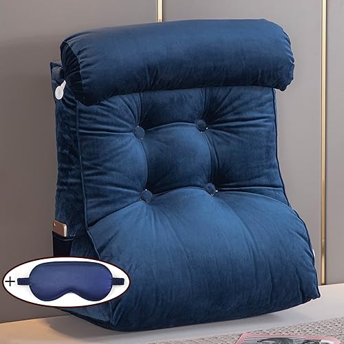 XIBANY Lesekissen,Rückenkissen,Keilkissen,für Bett und Sofa,Ergonomisches Rückenlehne Kopfkissen,mit Waschbaren Bezug,Ideal als Rückenstütze Beim Lesen oder für Videospiele von XIBANY