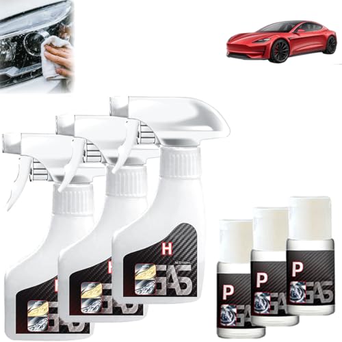 Automotive Headlamp Restoration Fluid Kit, Headlight Restoration Kit, Clean Headlights Restoration Kit, Scratches and Restore the Headlights to Their Original Glorys (3Set) von XIBHDN