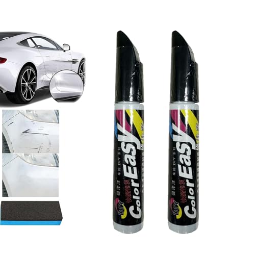 XIBHDN Stylopro Car Scratch Pen,Stylopro Magic Pen for Car Scratches,Stylopro Auto Paint Scratch Remover Pen, for Car and Motorcycle (2Pcs-Black) von XIBHDN