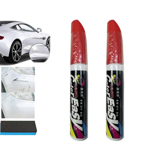 XIBHDN Stylopro Car Scratch Pen,Stylopro Magic Pen for Car Scratches,Stylopro Auto Paint Scratch Remover Pen, for Car and Motorcycle (2Pcs-Red) von XIBHDN