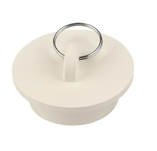 1 STÜCK Langlebiger Gummi Waschraum Küchenspüle Wasserstopper Boden Runde Ablassschraube Waschbecken Badewanne Abflussstopfen Auslaufsicherer Stecker (Color : White 49-51mm) von XIBIO