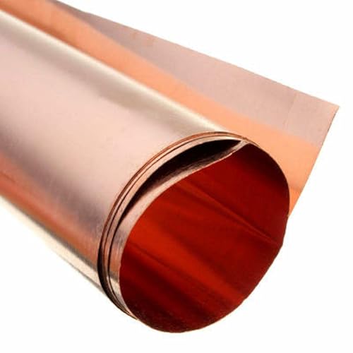 XIBIO 1 STK. 99,9% reines Kupfer Cu Metallblech Kupferblech Kupferblech Hautrot Kupferblech Lila Kupferfolie Dicke 0,3 mm (Color : Thickness 0.3, Size : 30x1000mm) von XIBIO
