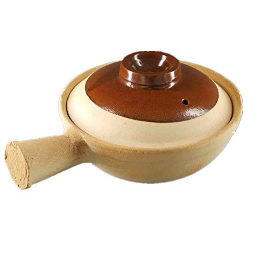 XICHENGSHIDAI Klassische alte Kasserolle Claypot Reiskeramikschale altmodische Guangdong Tontopf Haushalts-Kasserolle mit Einzelgriff von XICHENGSHIDAI