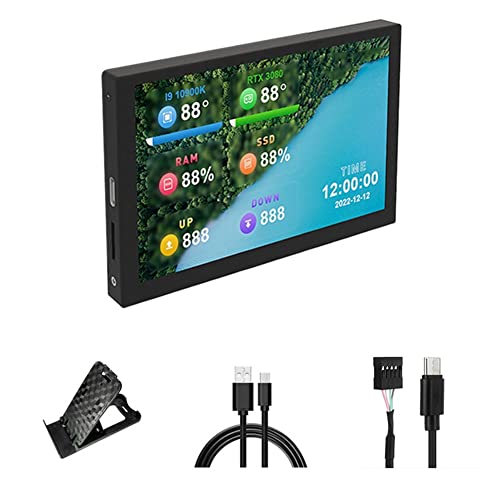 XIDIT 1 Set USB-Gehäuse Sekundärbildschirm IPS HD Laptop Display für Freely AIDA64 schwarz von XIDIT