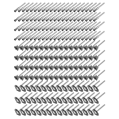 XIDIT 240 Stück Drahtbürste Schleifdraht Rad Stift Bürsten Kit Zubehör Bohrer Rost 3 Millimeter Dorn XIDIT 240 Stück Drahtbürste Schleifdraht Rad Stift Bürsten Kit Zubehör Bohrer Rost 3 Millimeter Dorn von XIDIT