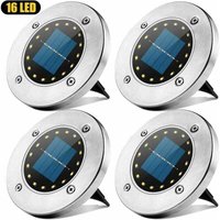 Solarleuchte für den Außenbereich mit 16 LEDs – IP65 wasserdichter Solarstrahler für Garten, Terrasse, Hof, Rasen – 4er-Pack Solarleuchte für den Außenbereich mit 16 LEDs – IP65 wasserdichter Solarstrahler für Garten, Terrasse, Hof, Rasen – 4er-Pack von XIDJUIKM