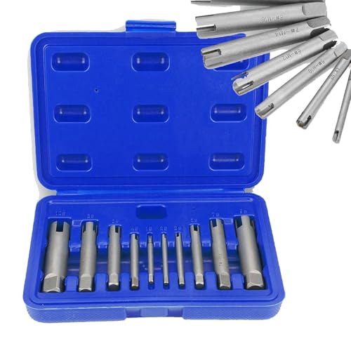 10-teiliges Gewindebohrer-Ausdreher-Set, Gewindebohrer-Ausdreher-Set for abisolierte Schrauben, Entferner for Schrauben mit abgebrochenem Kopf, Werkzeug for Entfernen von Stahlschrauben, for die indus 10-teiliges Gewindebohrer-Ausdreher-Set, Gewindebohrer-Ausdreher-Set for abisolierte Schrauben, Entferner for Schrauben mit abgebrochenem Kopf, Werkzeug for Entfernen von Stahlschrauben, for die indus von XIEHEMAO