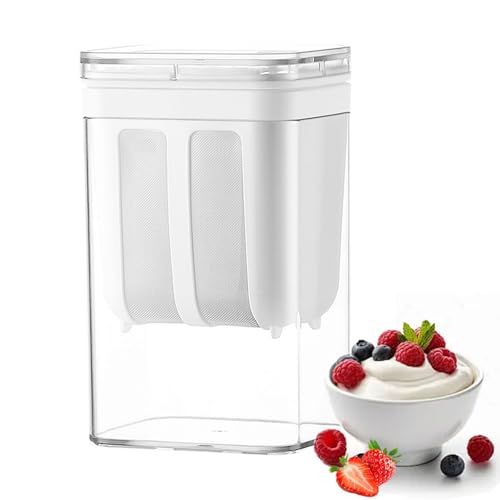Feine Filtersiebe Joghurt Sieb mit Deckel, Wiederverwendbarer Joghurt Molke Separator, Griechischer Joghurt Sieb, Deckel for die Herstellung von dickem Joghurt Feine Filtersiebe Joghurt Sieb mit Deckel, Wiederverwendbarer Joghurt Molke Separator, Griechischer Joghurt Sieb, Deckel for die Herstellung von dickem Joghurt von XIEHEMAO