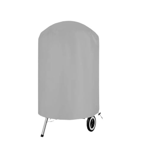 Grillabdeckungen 210D Graue wasserdichte Grillabdeckung for den Außenbereich, schwere schützende, Feuerstelle, Herd, rund, for Gas, Holzkohle, Elektrogrill(70x70cm) von XIEHYA