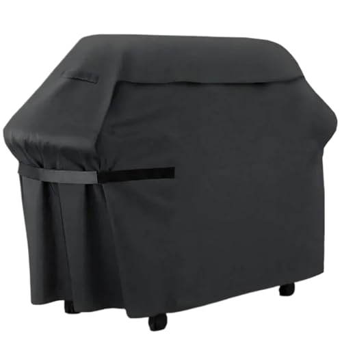 Grillabdeckungen Robuste Grillabdeckung for Außengrill, wasserdicht, wetterbeständig, lichtbeständig, mit Klettbändern, Gasgrillabdeckung(Black,190x71x117cm) von XIEHYA