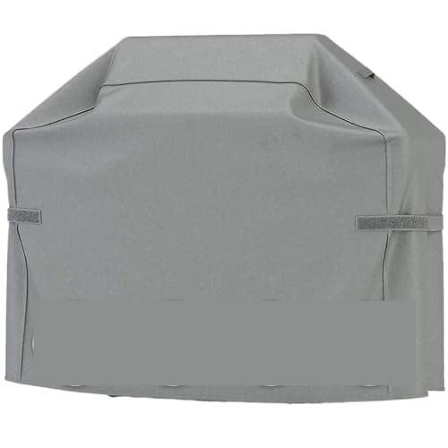 Grillabdeckungen Robuste Grillabdeckung for Außengrill, wasserdicht, wetterbeständig, lichtbeständig, mit Klettbändern, Gasgrillabdeckung(Gray,145x61x117cm) von XIEHYA