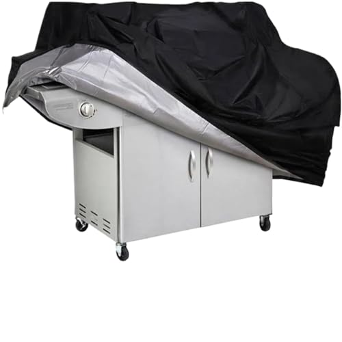Grillabdeckungen Schwarze wasserdichte Grillabdeckung, Outdoor-Grillzubehör, Anti-Regen-Gas-Holzkohle-Elektrogrill-Schutzabdeckung(2XS) von XIEHYA