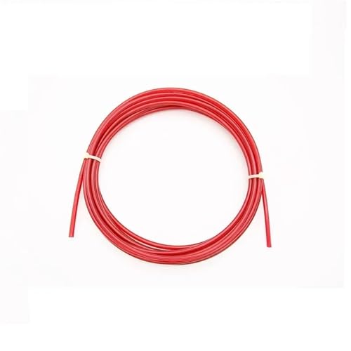 XIEHYA Kunststoffbeschichteter Stahldraht 50 Meter/Rolle 304 Edelstahl Rot PVC Kunststoff Beschichtet Draht Seil Gesamtdurchmesser 1/2/3/4MM Für Aufhängen(4.0mm) von XIEHYA