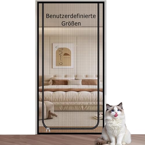Benutzerdefinierte Größen Fliegengitter Tür Katzennetz, Katzentürschutz Haustiere Bildschirm Tür, Insektenschutz Balkontür, Netzgittertür Katzenschutzgitter von XIEMINLE