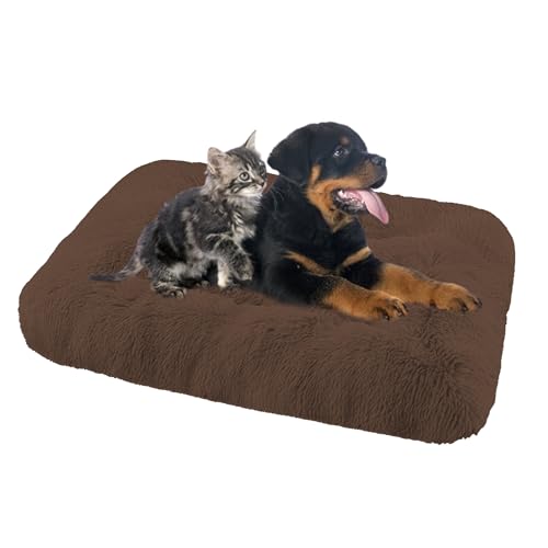 Hundebett Waschbare Hundebett-Matte Großes, Anti-Angst Hundebetten Zwinger-Auflage, Orthopädisches Hundebett Hundematratze, Rutschfestes Hundematte Hundekissen Hundesofa Zwinger-Auflage(110x75x10cm) von XIEMINLE