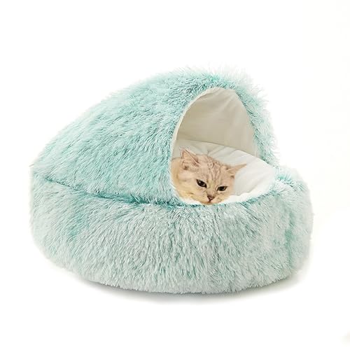 Katzenbett, flauschig, Donut-Katzenhöhle, Plüsch, Anti-Angst, Haustierbett für Kätzchen und Welpen, mit Kapuze, Schlafhöhle, gemütlich, kleines Kätzchennest mit rutschfester Unterseite, 40 x 40 x 20 Katzenbett, flauschig, Donut-Katzenhöhle, Plüsch, Anti-Angst, Haustierbett für Kätzchen und Welpen, mit Kapuze, Schlafhöhle, gemütlich, kleines Kätzchennest mit rutschfester Unterseite, 40 x 40 x 20 von XIEMINLE