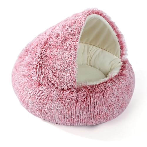 Katzenhöhlen, Plüsch-Haustierbett für den Innenbereich, waschbar, Katzenhäuser, gemütliches Haustierzelt für Kätzchen, beruhigender Unterschlupf für Haustiere, warme Kapuzenbetten (40 x 40 x 30 cm Katzenhöhlen, Plüsch-Haustierbett für den Innenbereich, waschbar, Katzenhäuser, gemütliches Haustierzelt für Kätzchen, beruhigender Unterschlupf für Haustiere, warme Kapuzenbetten (40 x 40 x 30 cm von XIEMINLE