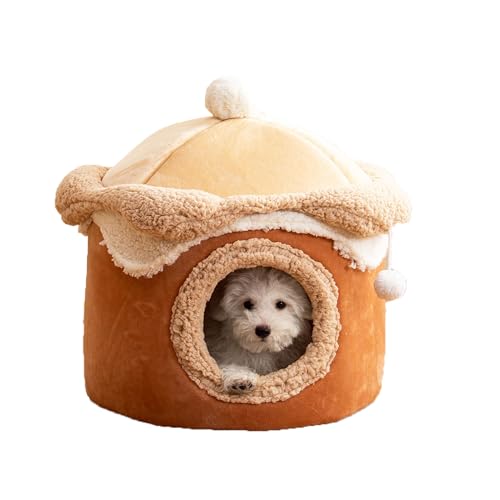 Katzenhöhlen Haustier-Schlafhöhle für den Innenbereich, flauschiges Kätzchenbett, gemütliches Katzenzelt, Haus mit abnehmbarem, gepolstertem Kissen, rutschfeste Unterseite, Haustier-Iglu für Welpen Katzenhöhlen Haustier-Schlafhöhle für den Innenbereich, flauschiges Kätzchenbett, gemütliches Katzenzelt, Haus mit abnehmbarem, gepolstertem Kissen, rutschfeste Unterseite, Haustier-Iglu für Welpen von XIEMINLE