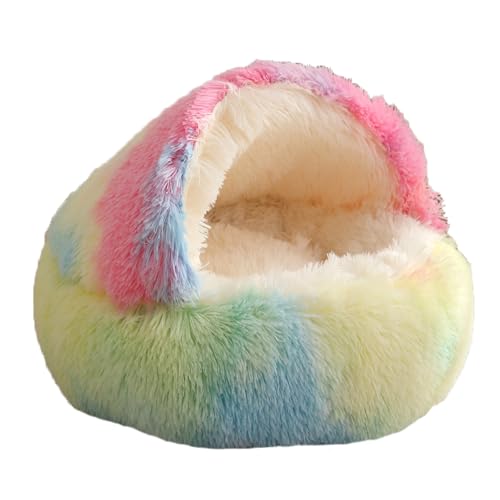 Katzenhöhlen für den Innenbereich, Plüsch-Katzenbett, Schlafhöhle für Kätzchen, weiche Katzenhäuser, gemütliches Haustierzelt, warmer Unterschlupf für Haustiere, mit Kapuze und rutschfester Unterseite Katzenhöhlen für den Innenbereich, Plüsch-Katzenbett, Schlafhöhle für Kätzchen, weiche Katzenhäuser, gemütliches Haustierzelt, warmer Unterschlupf für Haustiere, mit Kapuze und rutschfester Unterseite von XIEMINLE