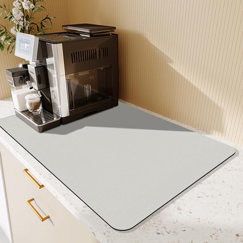 Saugfähige Abtropfmatte, versteckt Flecken, wasserabsorbierende Matte, Kaffeemaschine, Abtropfmatte, rutschfeste Abtropfmatte für Küchentheke, Haustiere, Spüle, Kaffeebar, Arbeitsplatte (60 x 40 cm Saugfähige Abtropfmatte, versteckt Flecken, wasserabsorbierende Matte, Kaffeemaschine, Abtropfmatte, rutschfeste Abtropfmatte für Küchentheke, Haustiere, Spüle, Kaffeebar, Arbeitsplatte (60 x 40 cm von XIEMINLE
