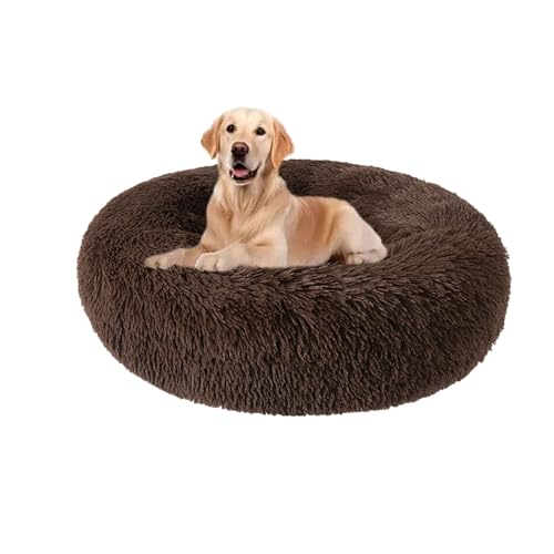 XIEMINLE Beruhigendes Donut-Hundebett und Katzenbett für den Innenbereich, warmes, gemütliches Haustierkissen, weiche Haustiermatte, waschbarer Welpenkorb mit rutschfester Unterseite, für kleine XIEMINLE Beruhigendes Donut-Hundebett und Katzenbett für den Innenbereich, warmes, gemütliches Haustierkissen, weiche Haustiermatte, waschbarer Welpenkorb mit rutschfester Unterseite, für kleine von XIEMINLE
