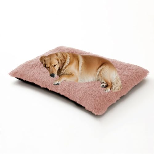 XIEMINLE Beruhigendes Hundebett, flauschig, Anti-Angst, Hundekissen für Kiste, waschbar, Plüsch-Matratze, warm, Welpenunterlage, weich, gemütlich, Haustiermatte, Betten mit rutschfester Unterseite (65 von XIEMINLE