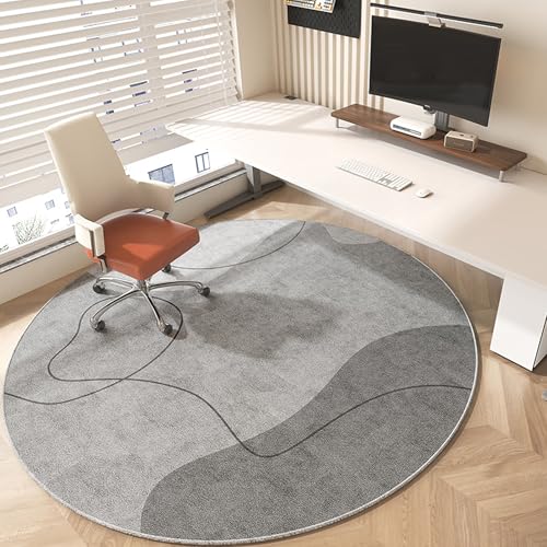 XIEMINLE Bürostuhl-Unterlage, rutschfeste Bodenschutzmatte für Arbeitsplatz, Heimbüro, runde Schreibtischstuhlmatte, Computer-Schreibtisch-Bodenmatte, Stuhlrollmatte, Stuhlteppich (120 x 120 cm, Stil von XIEMINLE