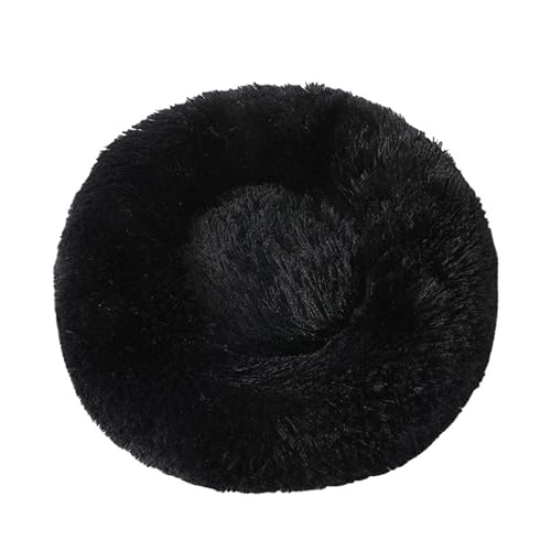 XIEMINLE Donut-Katzenbetten für den Innenbereich, rund, Plüsch-Matte, beruhigendes Haustierbett für Katze und Hund, maschinenwaschbar, flauschiges und weiches Welpennest mit rutschfester Unterseite von XIEMINLE