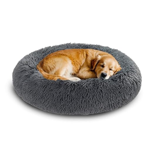 XIEMINLE Donut großes Hundebett, rund, beruhigend, Anti-Angst, Haustierbett, weich, waschbar, Hunde- und Katzenkissen, flauschig, warm, Plüsch-Welpenmatte mit rutschfester Unterseite (140 cm XIEMINLE Donut großes Hundebett, rund, beruhigend, Anti-Angst, Haustierbett, weich, waschbar, Hunde- und Katzenkissen, flauschig, warm, Plüsch-Welpenmatte mit rutschfester Unterseite (140 cm von XIEMINLE