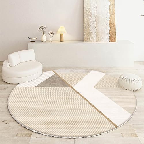 XIEMINLE Großer Teppich, runder Teppich, moderner Wohnzimmerteppich, Schlafzimmerteppich, Innendekoration, Teppich mit rutschfester Unterseite, weiche Bodenmatte für Schlafzimmer und Küche, 100 x 100 XIEMINLE Großer Teppich, runder Teppich, moderner Wohnzimmerteppich, Schlafzimmerteppich, Innendekoration, Teppich mit rutschfester Unterseite, weiche Bodenmatte für Schlafzimmer und Küche, 100 x 100 von XIEMINLE
