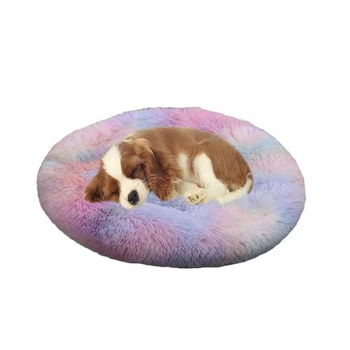 XIEMINLE Großes Hundebett, Plüsch, Donut-Hundekorb, flauschig, Anti-Angst, Haustierbett, wärmend, rund, kuschelig, Haustiernest, maschinenwaschbar, Welpenmatte, rutschfestes Welpenkissen, Kissen (90 XIEMINLE Großes Hundebett, Plüsch, Donut-Hundekorb, flauschig, Anti-Angst, Haustierbett, wärmend, rund, kuschelig, Haustiernest, maschinenwaschbar, Welpenmatte, rutschfestes Welpenkissen, Kissen (90 von XIEMINLE