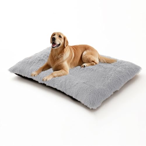 XIEMINLE Großes Hundebett, weich, beruhigendes Haustierkissen, maschinenwaschbar, Schlafmatratze für mittelgroße und große Hunde, warme Haustiermatte mit abnehmbarem Bezug (120 x 90 x 10 cm, Hellgrau) XIEMINLE Großes Hundebett, weich, beruhigendes Haustierkissen, maschinenwaschbar, Schlafmatratze für mittelgroße und große Hunde, warme Haustiermatte mit abnehmbarem Bezug (120 x 90 x 10 cm, Hellgrau) von XIEMINLE
