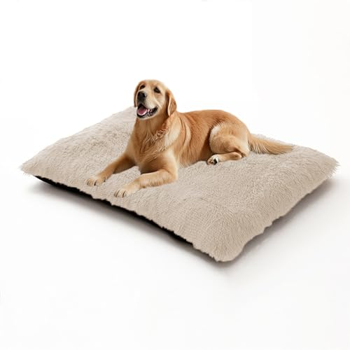 XIEMINLE Großes Hundebett, weich, beruhigendes Haustierkissen, maschinenwaschbar, Schlafmatratze für mittelgroße und große Hunde, warme Haustiermatte mit abnehmbarem Bezug (120 x 90 x 10 cm von XIEMINLE
