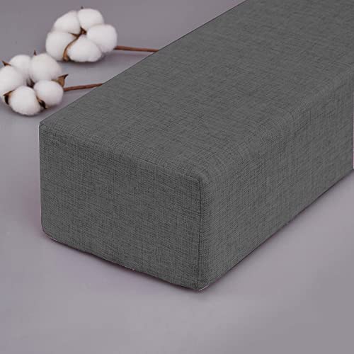 XIEMINLE Home Bed Gap Pad mit abnehmbarem Bezug, Kopfteilkissen, Bettmatratze Lückenfüller, Doppelbettbrücke, Sofakissen für Bett/Wand, 150 x 10 x 20 cm, Dunkelgrau von XIEMINLE