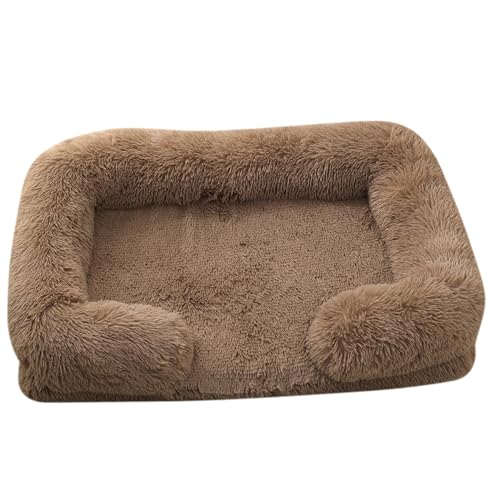 XIEMINLE Hundebett, flauschiges Haustiersofa, Hundematte mit wasserdichtem Futter, Haustier-Couch mit dreiseitigem Nackenrolle und rutschfester Unterseite, Welpen-Kuschelnest mit abnehmbarem Bezug (57 XIEMINLE Hundebett, flauschiges Haustiersofa, Hundematte mit wasserdichtem Futter, Haustier-Couch mit dreiseitigem Nackenrolle und rutschfester Unterseite, Welpen-Kuschelnest mit abnehmbarem Bezug (57 von XIEMINLE