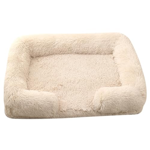 XIEMINLE Hundebett, flauschiges Haustiersofa, Hundematte mit wasserdichtem Futter, Haustier-Couch mit dreiseitigem Nackenrolle und rutschfester Unterseite, Welpen-Kuschelnest mit abnehmbarem Bezug (57 XIEMINLE Hundebett, flauschiges Haustiersofa, Hundematte mit wasserdichtem Futter, Haustier-Couch mit dreiseitigem Nackenrolle und rutschfester Unterseite, Welpen-Kuschelnest mit abnehmbarem Bezug (57 von XIEMINLE