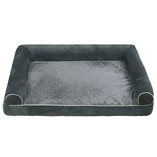 XIEMINLE Hundebett für den Innenbereich, flauschiges Haustier-Loungebett, Anti-Angst-Matte für Welpen und Kätzchen, schlafendes Kuschelnest mit waschbarem, abnehmbarem Bezug und rutschfester von XIEMINLE