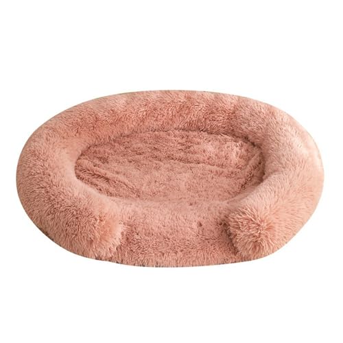XIEMINLE Hundebett mit C-förmiger Nackenrolle, Hundematte mit wasserdichtem Futter, gemütliches Welpennest, Haustier-Couch mit waschbarem, abnehmbarem Bezug und rutschfester Unterseite, 50 x 50 x 10 von XIEMINLE