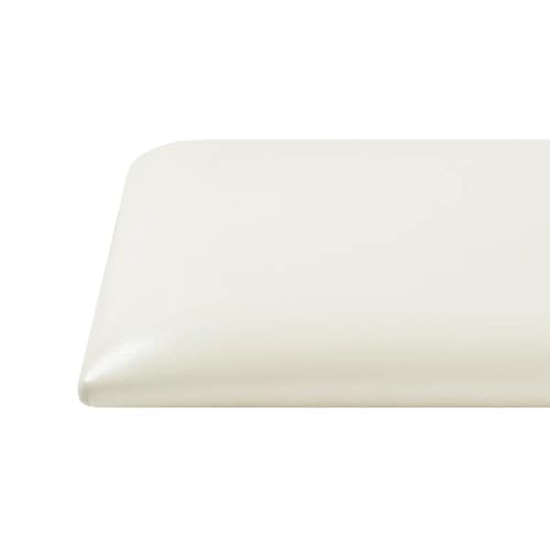 XIEMINLE Leder-Bankkissen, wasserdichtes Stuhlkissen, weiches Esszimmerstuhlkissen, Möbelschaum-Sitzpolster für 2-, 3-, 4-Sitzer, rutschfestes Sofakissen, Stuhl-Sitzmatte (80 x 40 cm, Weiß) von XIEMINLE