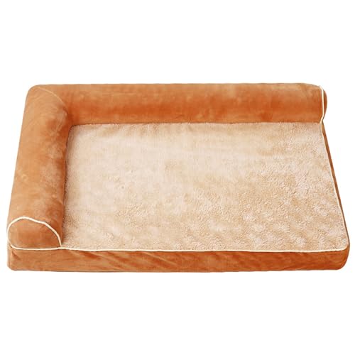 XIEMINLE Orthopädisches Hundebett, stützende Hunderolle, Sofa, Plüsch, Haustier-Couch-Bett, beruhigende Haustiermatte, gemütliches Welpennest mit abnehmbarem, waschbarem Bezug und rutschfester von XIEMINLE