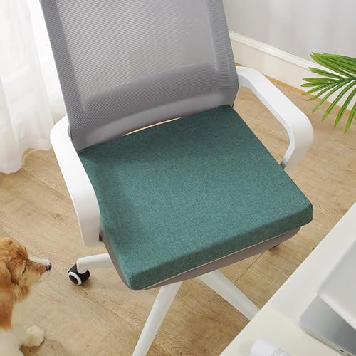 XIEMINLE Stuhl-Sitzkissen, dickes Sitzkissen für Zuhause, Küche, Büro, Auto, waschbares, quadratisches Kissen, Esszimmerstuhlkissen, Sesselkissen mit Reißverschluss, 40 x 40 x 5 cm, Grün XIEMINLE Stuhl-Sitzkissen, dickes Sitzkissen für Zuhause, Küche, Büro, Auto, waschbares, quadratisches Kissen, Esszimmerstuhlkissen, Sesselkissen mit Reißverschluss, 40 x 40 x 5 cm, Grün von XIEMINLE