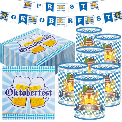 XIEXIESHER Oktoberfest deko Set,12 Windlicht Tischdeko Oktoberfest, "PROST"-Flagge, 20 Servietten zum Thema Oktoberfest, Tisch Deko Oktoberfest Party, Bayern Deko Oktoberfest Set XIEXIESHER Oktoberfest deko Set,12 Windlicht Tischdeko Oktoberfest, "PROST"-Flagge, 20 Servietten zum Thema Oktoberfest, Tisch Deko Oktoberfest Party, Bayern Deko Oktoberfest Set von XIEXIESHER