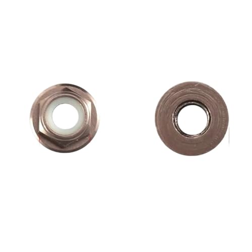 M2 M3 M4 M5 M6 farbige Flanschmutter aus Aluminiumlegierung, Sicherungsmutter mit Nyloneinsatz, selbstsichernde Mutter, Nylon-Nietmutter(Titanium gray,M5-5PCS) von XIEweiZHI