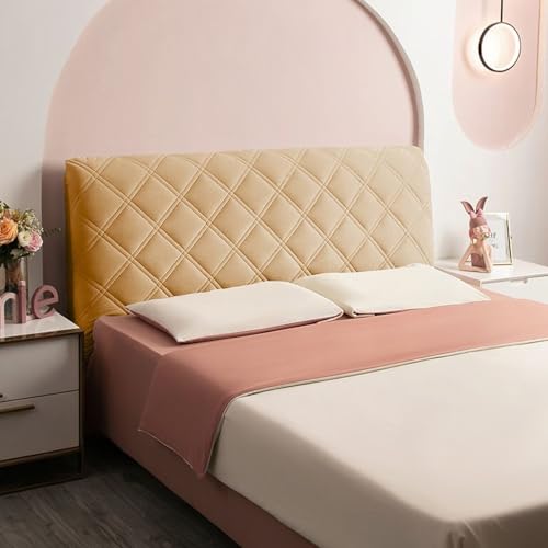 XIFUHUI Bett Kopfteil Bezug Volltonfarbe Staubdicht Waschbar Bettkopfteil Husse Universell Verdicken All-Inclusive Baumwolle kopfteil überzug für Schlafzimmer Full Twin Queen King von XIFUHUI
