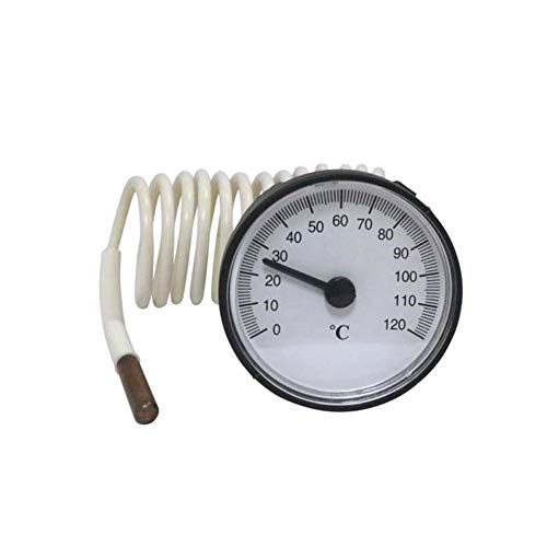 XIGAWAY 0-120? Zifferblatt Kapillarthermometer Wasserheizung Temperaturtester 1,1m Sensor von XIGAWAY