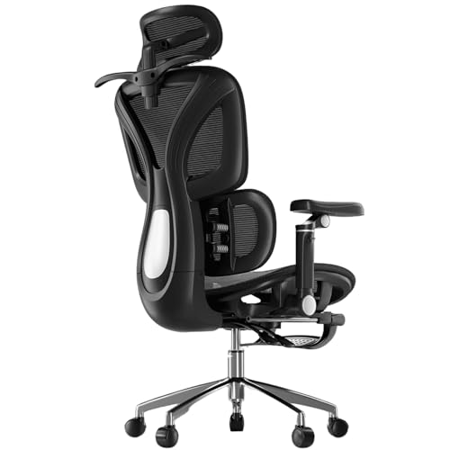 XIGOUZIQU Atmungsaktiver Mesh-Stuhl,Bürostuhl Ergonomisch, for gesundes Sitzen mit Lendenwirbelstütze Rückenschonend Stretch Mesh Rückenlehne gepolsterte Sitzfläche(Black2) von XIGOUZIQU