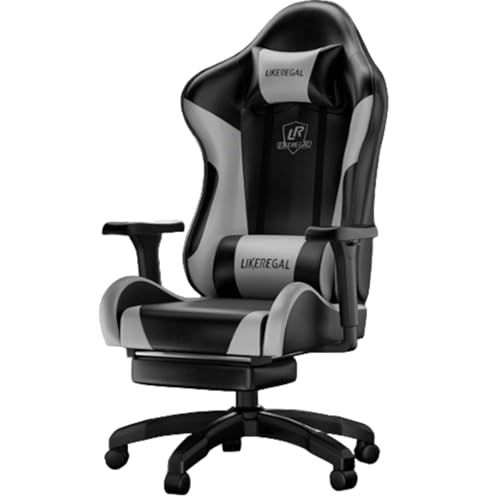 XIGOUZIQU Bürostuhl Ergonomisch, Office Chair Stuhl for Arbeitszimmer Gaming Stuhl, for gesundes Sitzen ergonomisch mit Adaptiv Lordosenstütze(Gray) von XIGOUZIQU